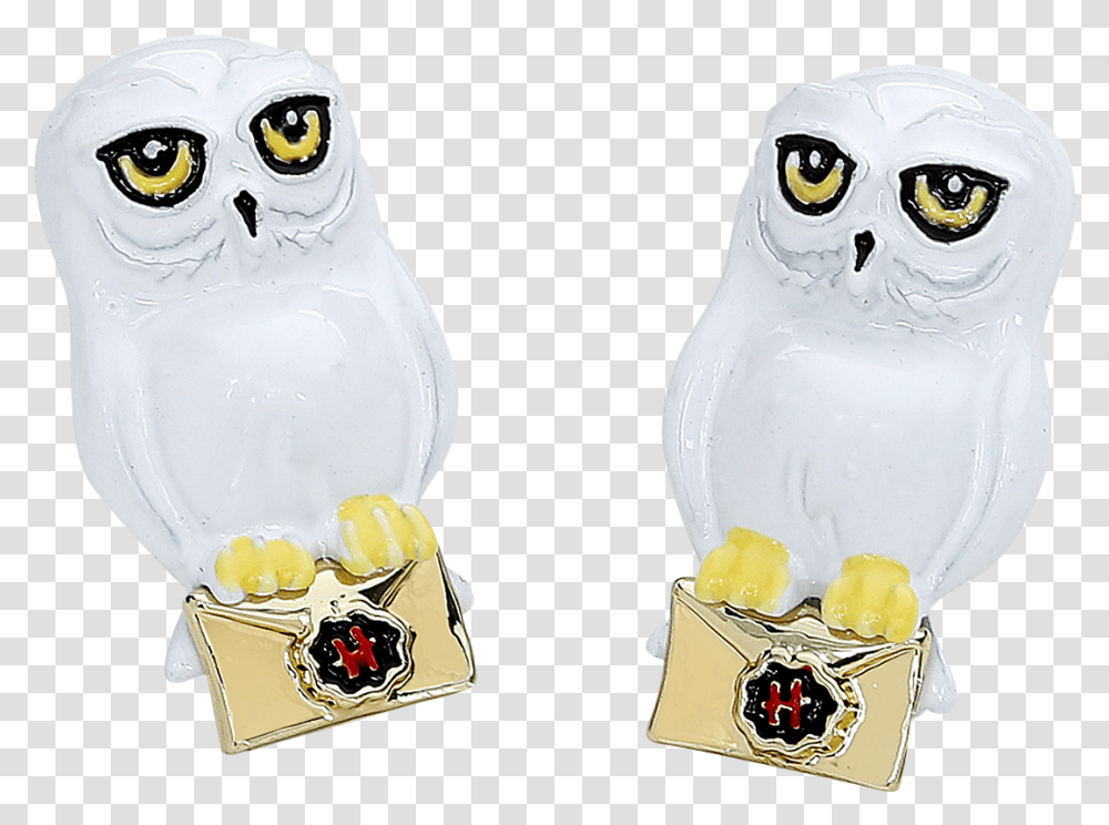 Harry Potter Hedwig Earring Set Gold Coloured, Snowman, Winter, Outdoors, Nature Transparent Png