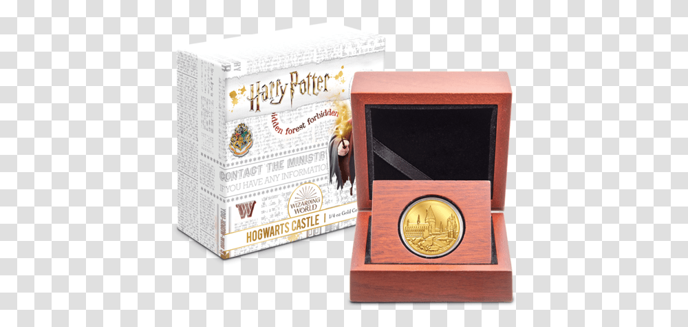 Harry Potter Hogwarts Castle 14oz Gold Coin New Nz Mint Empire Strikes Back 40th Gold, Box, Outdoors, Money, Treasure Transparent Png