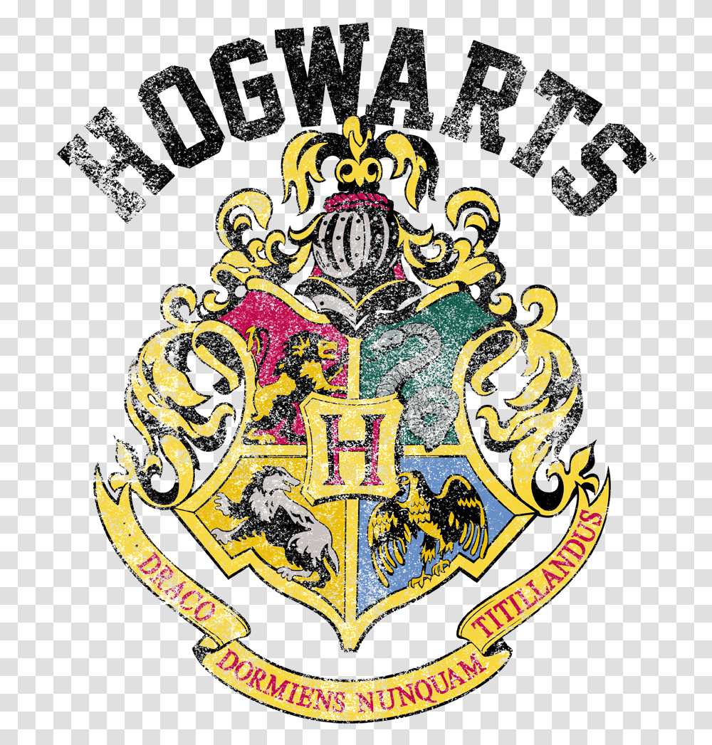 Harry Potter Hogwarts Crest Mens Tall Fit Shirt Hogwarts Shirt, Emblem, Logo, Trademark Transparent Png