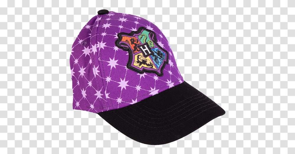 Harry Potter Hogwarts Logo Purple Cap Baseball Cap, Clothing, Apparel, Hat, Swimwear Transparent Png