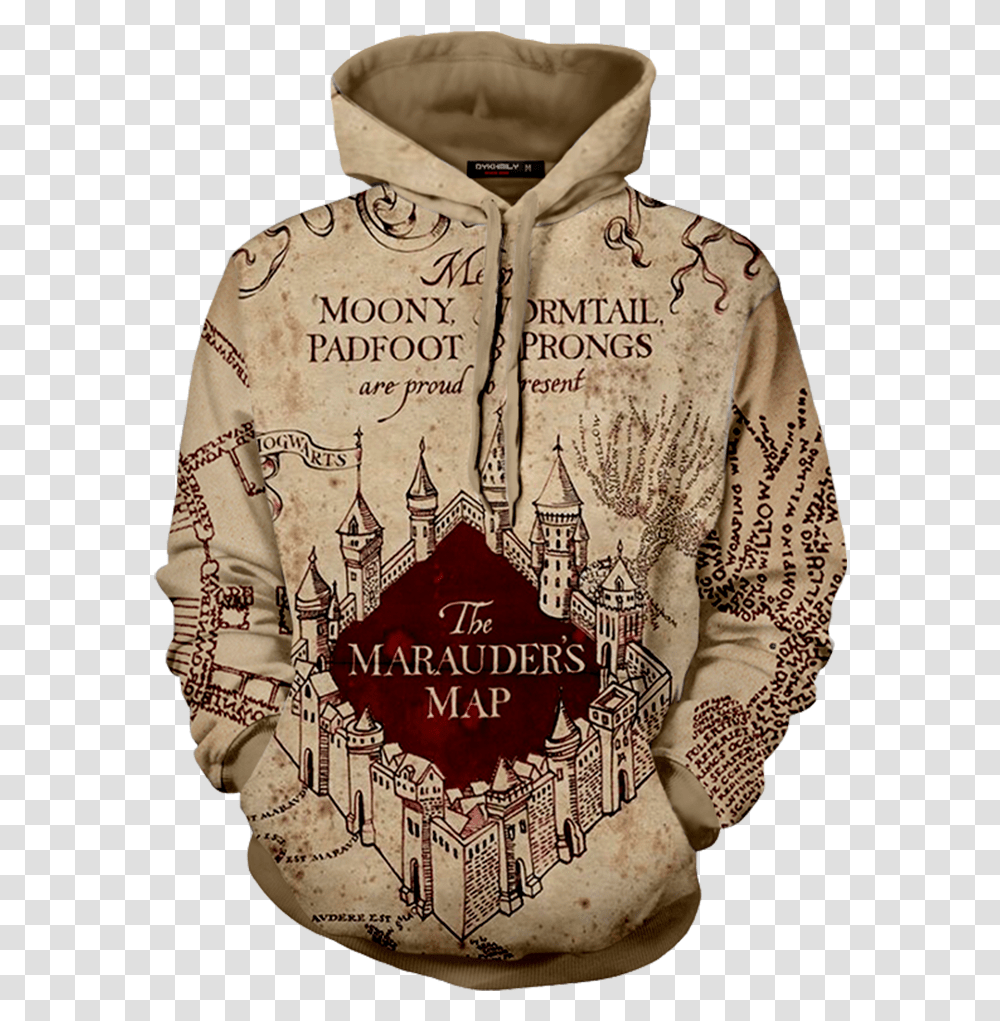 Harry Potter Marauders Map, Sweatshirt, Sweater, Jacket Transparent Png