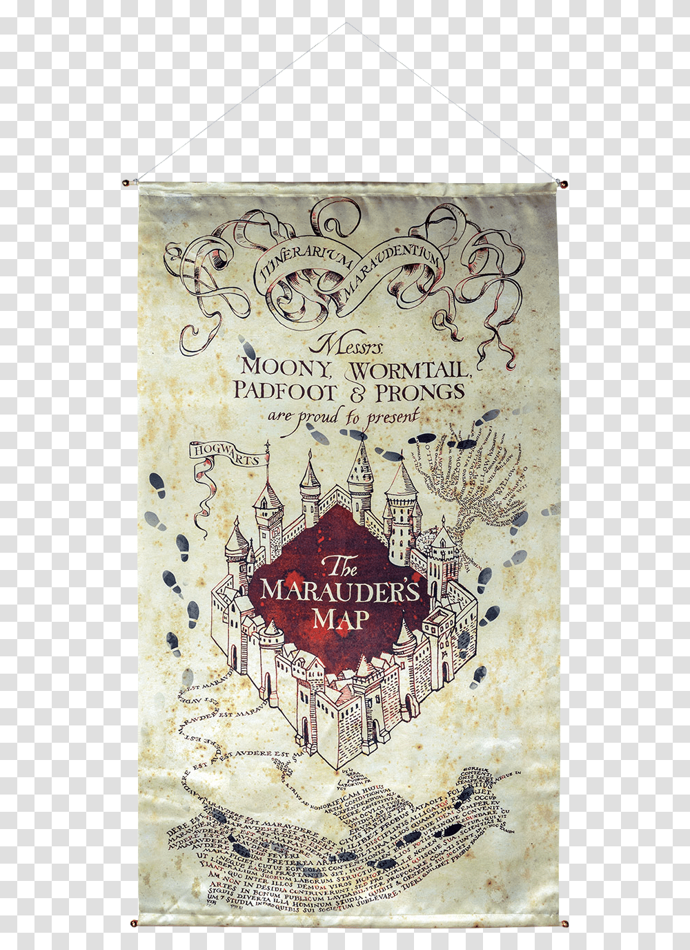 Harry Potter Marauders Map, Book, Novel, Poster Transparent Png