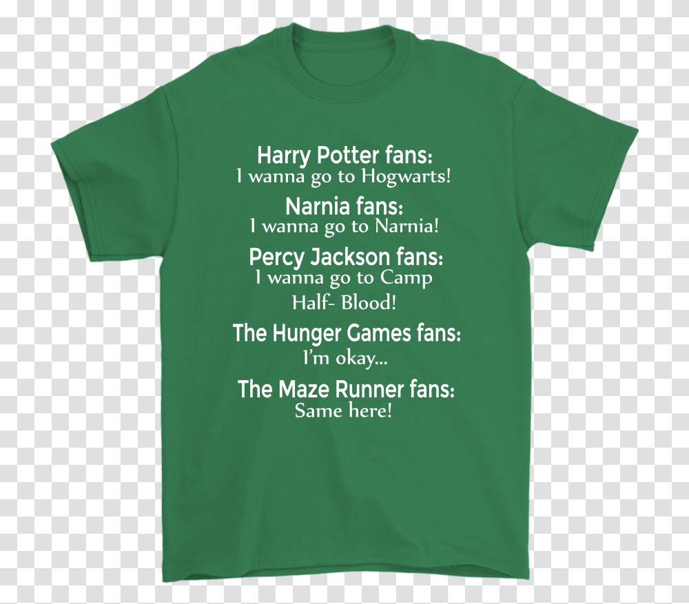 Harry Potter Narnia The Hunger Games Maze Runner Fans Shirts Short Sleeve, Clothing, Apparel, T-Shirt, Text Transparent Png