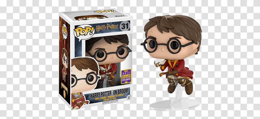 Harry Potter On Broom Funko Pop, Person, Poster, Advertisement, Toy Transparent Png
