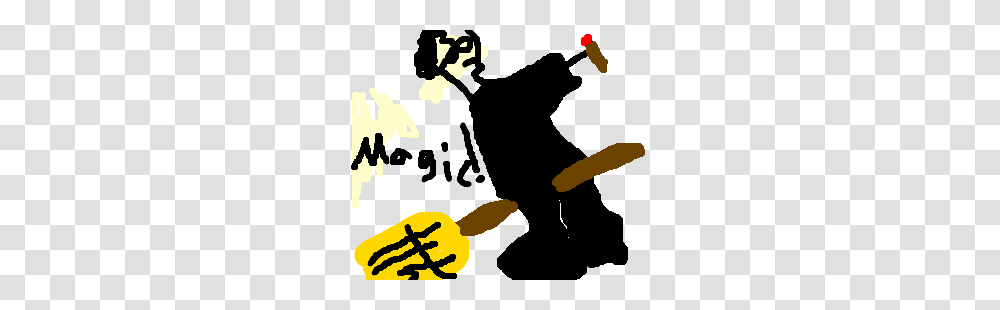 Harry Potter Riding A Broomstick Drawing, Poster Transparent Png