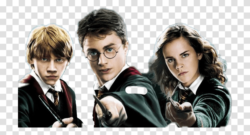 Harry Potter Ronweasley Hermionegranger Golden Harry Potter, Person, Face, Glasses, Suit Transparent Png
