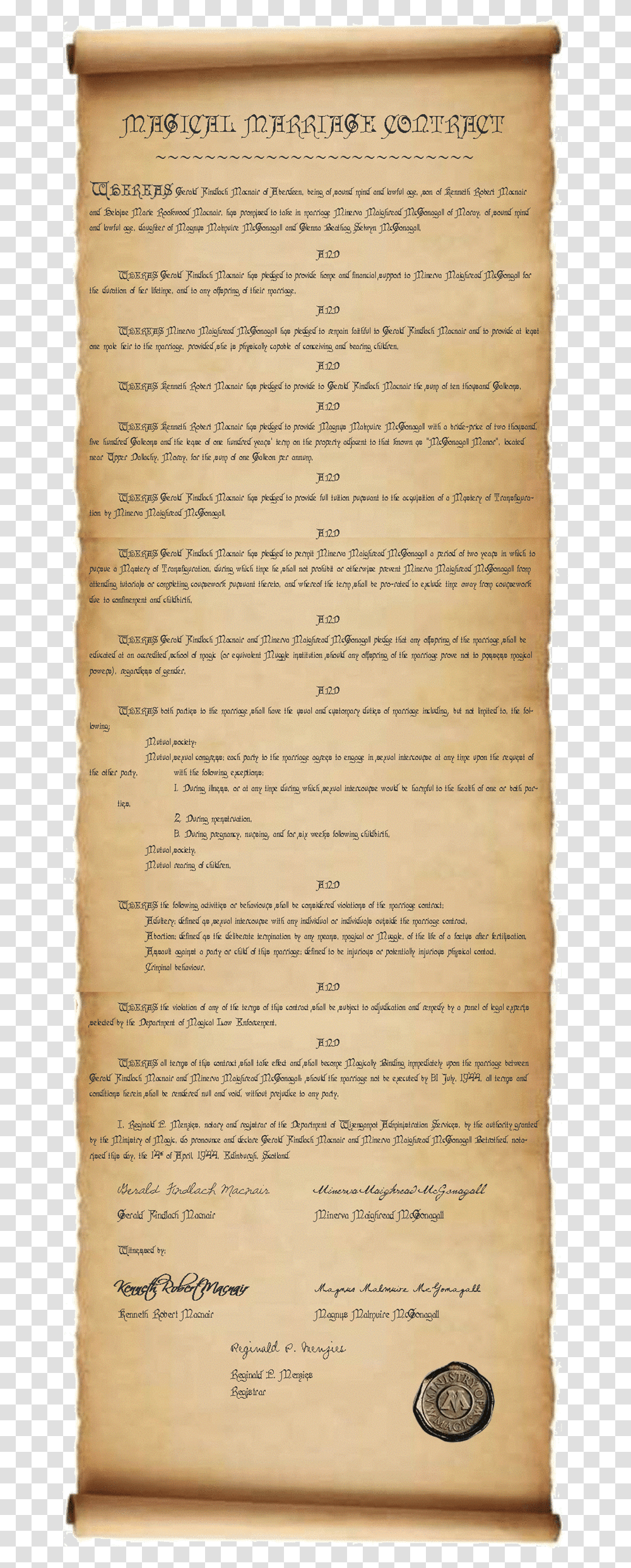 Harry Potter Scrolls, Page, Menu Transparent Png