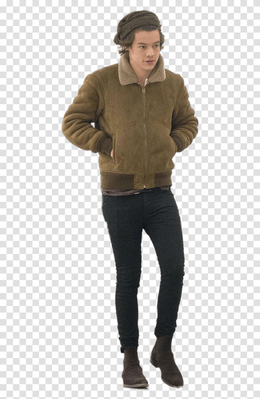 Harry Styles Full Size Harry Styles Sherpa Jacket, Apparel, Sweatshirt, Sweater Transparent Png