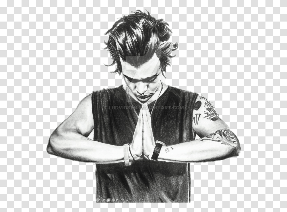 Harrystyles Harry Styles Drawing Harry Styles 2014 Drawing, Person, Hand, Sketch Transparent Png