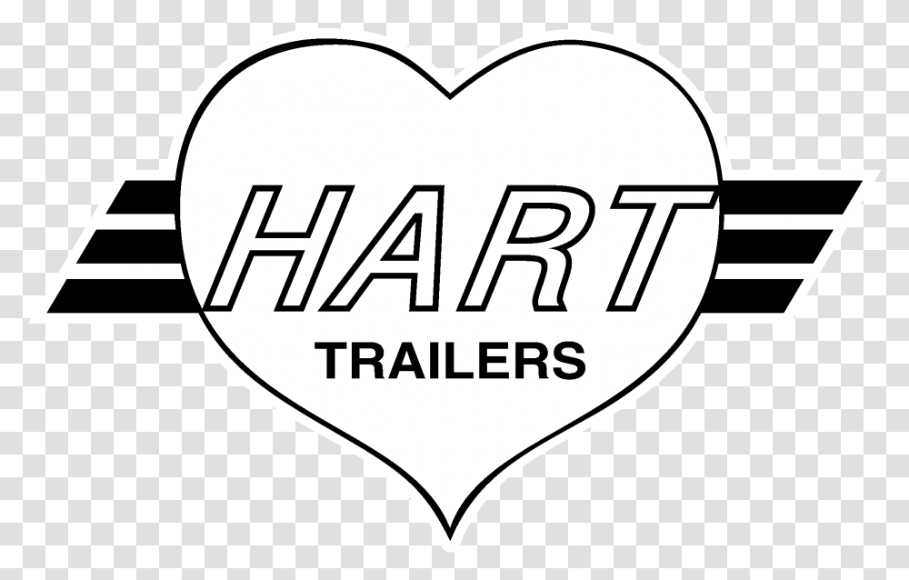 Hart Trailers Logo Black And White Exam In Progress Sign, Label, Heart, Sticker Transparent Png