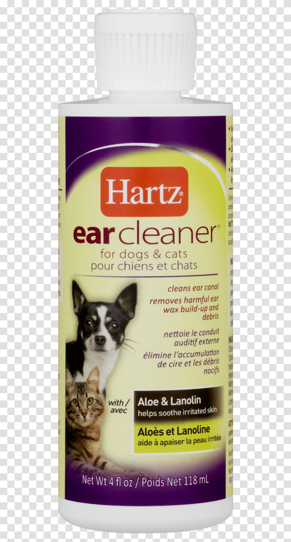 Hartz Ear Cleaner For Dogs And Cats, Food, Bottle, Plant, Tin Transparent Png