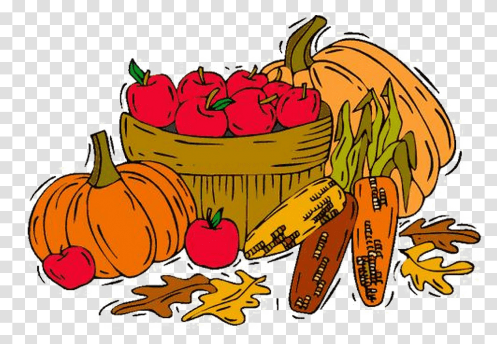 Harvest Festival Image Background Arts, Basket, Plant, Fruit, Food Transparent Png