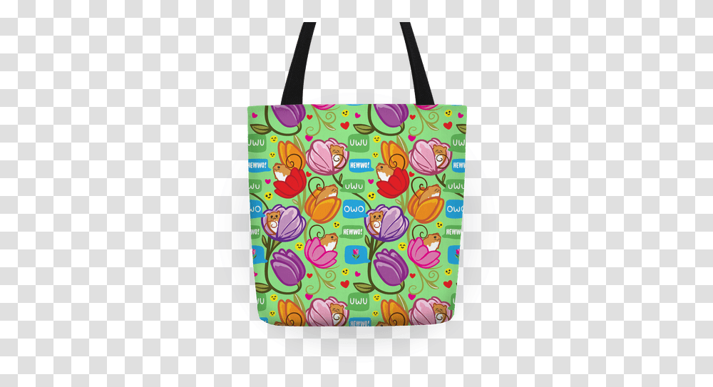 Harvest Mice Emoji Floral Pattern Totes Lookhuman Tote Bag, Purse, Handbag, Accessories, Accessory Transparent Png