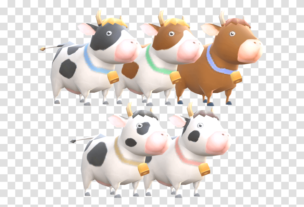 Harvest Moon A New Beginning Cows The Models Resource Cartoon, Cattle, Mammal, Animal, Figurine Transparent Png