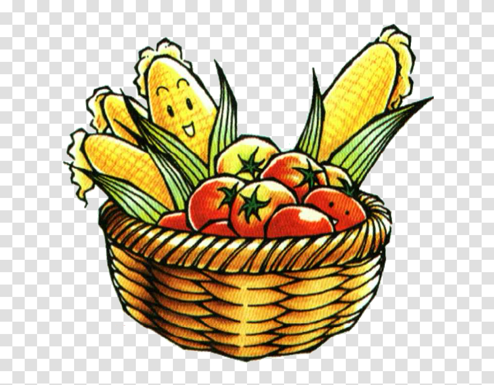 Harvest Moon Clipart, Basket, Plant, Pineapple, Fruit Transparent Png