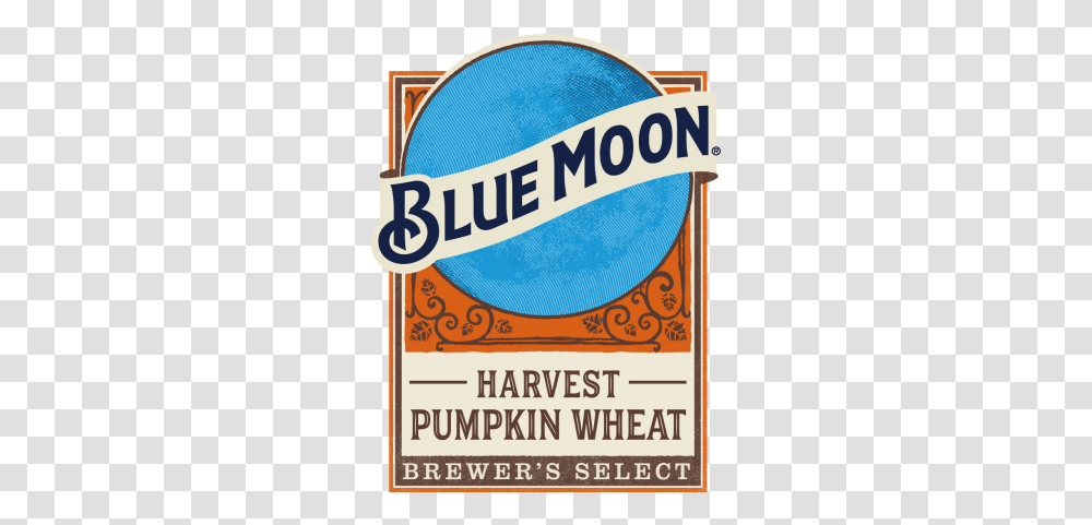 Harvest Pumpkin Wheat Blue Moon Blue Moon Pumpkin Beer Logo, Advertisement, Poster, Alcohol, Beverage Transparent Png