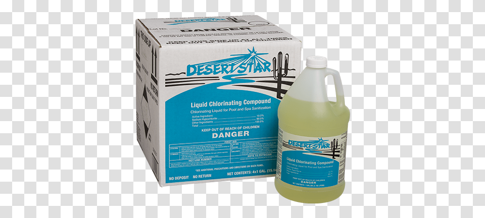 Hasa Desert Star Liquid Chlorinating Compound 4x1gal Plastic Bottle, Label, Box, Syrup Transparent Png