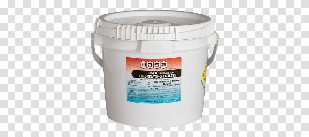 Hasa Jumbo Chlorinating Tablets Plastic, Paint Container, Bucket, Ice, Outdoors Transparent Png