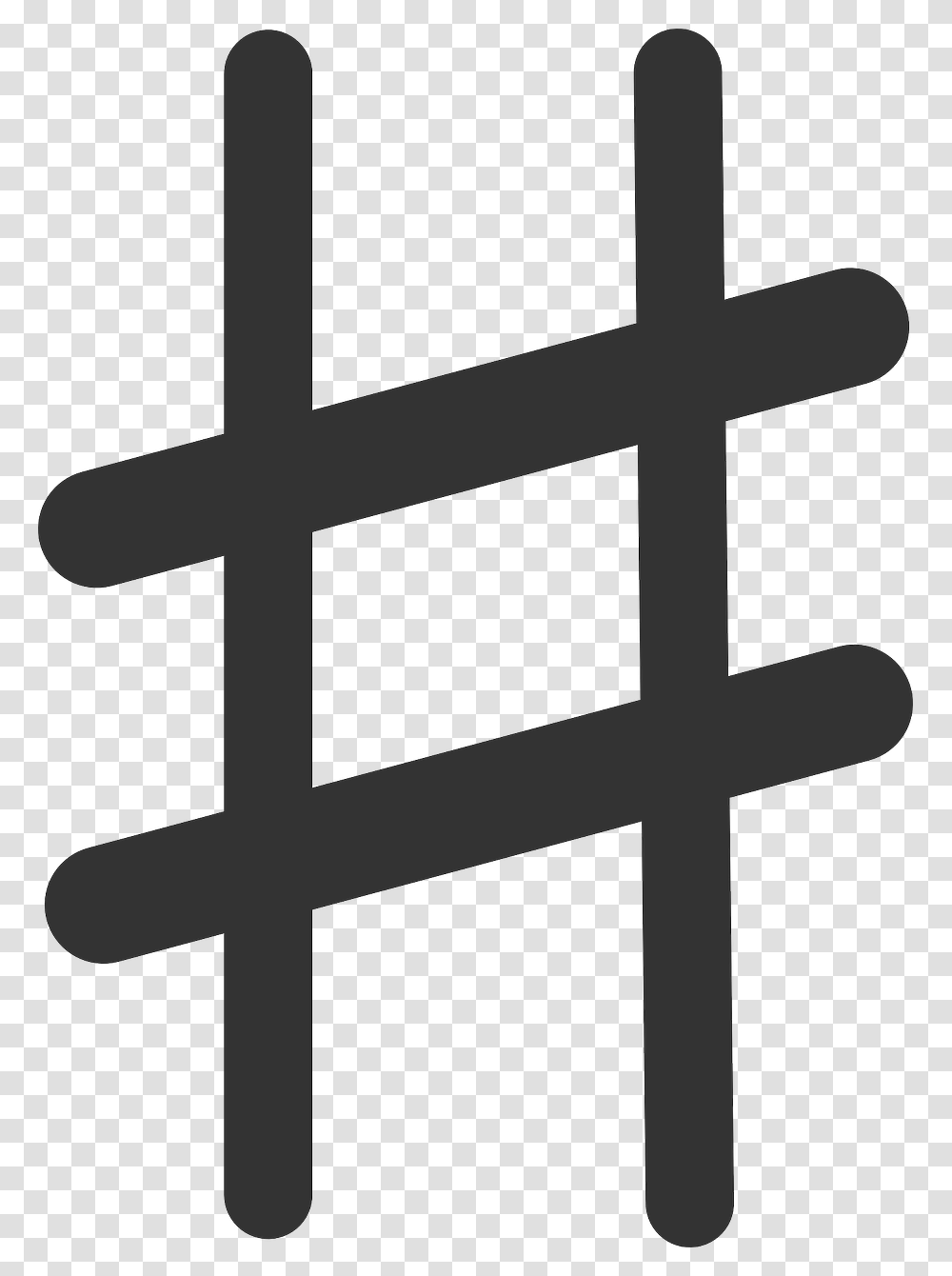 Hashtag Gate Symbol Black Silhouette Icon Music Sharp Clip Art, Cross, Grille, Prison, Road Transparent Png