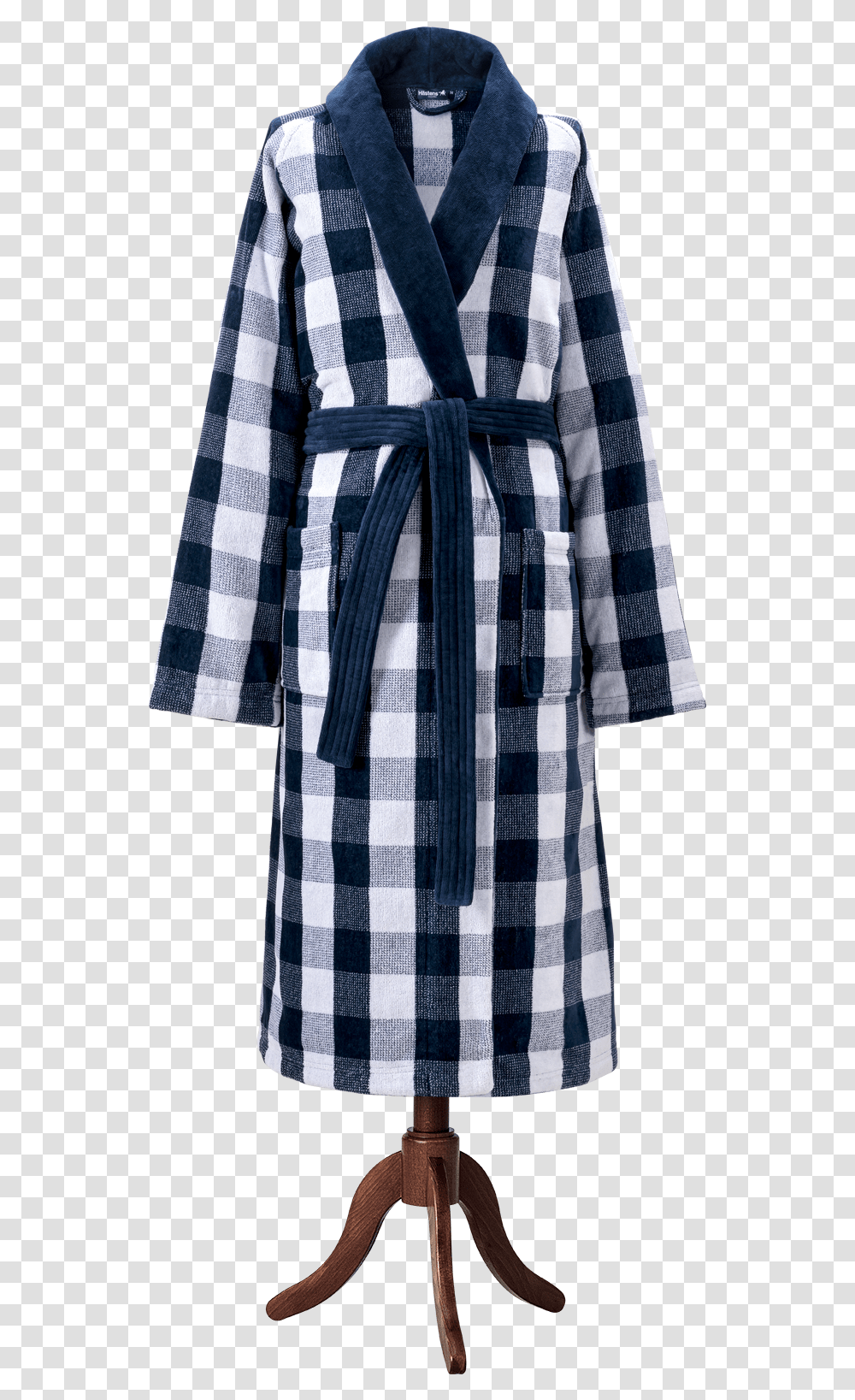 Hastens Blue Check Robe Hastens Robe, Clothing, Apparel, Fashion, Coat Transparent Png