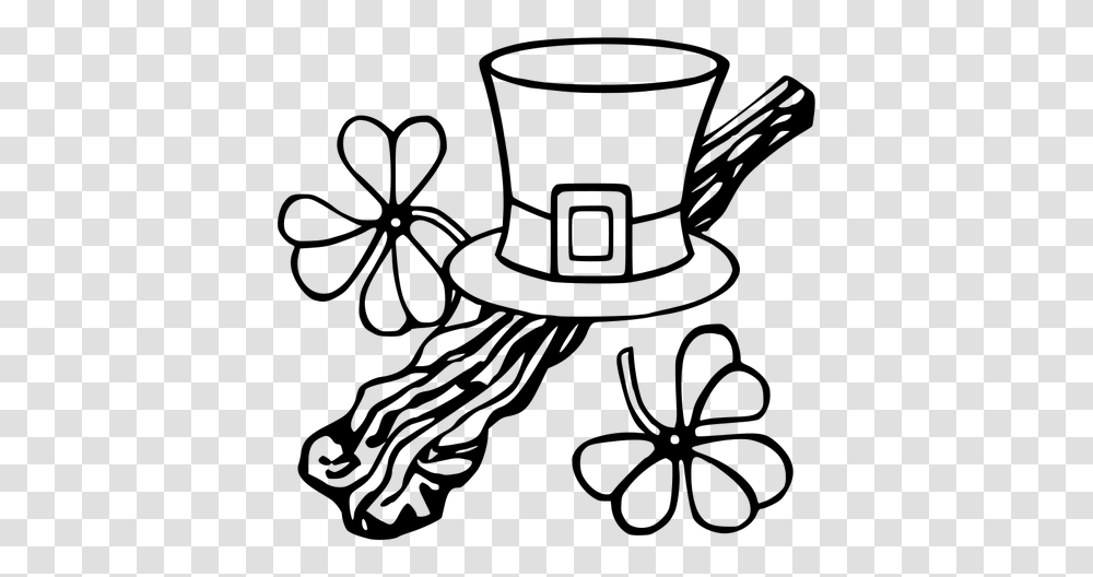 Hat And Shillelagh Vector Image, Gray, World Of Warcraft Transparent Png