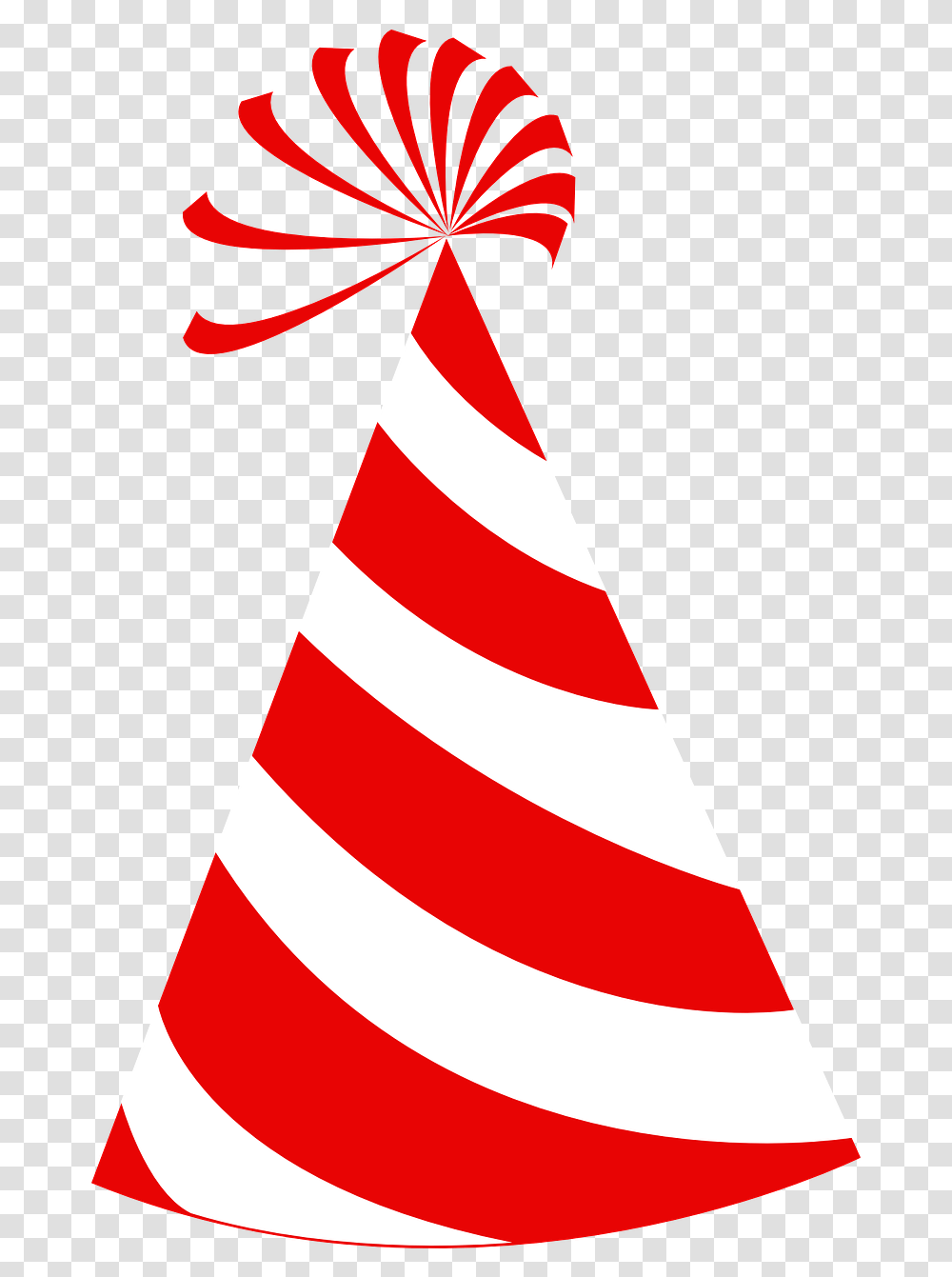 Hat Birthday Party Red Decoration Background Birthday Hat, Clothing, Apparel, Party Hat, Cone Transparent Png
