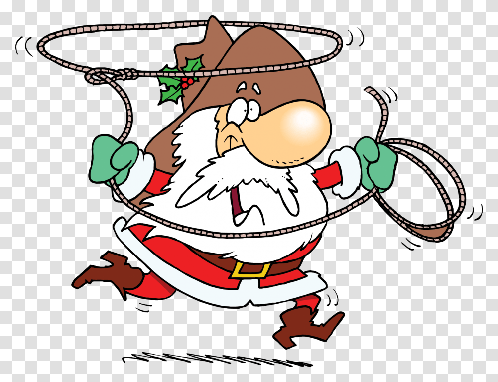 Hat Christmas Lasso Transprent Cowboy Santa Claus Clipart, Elf Transparent Png