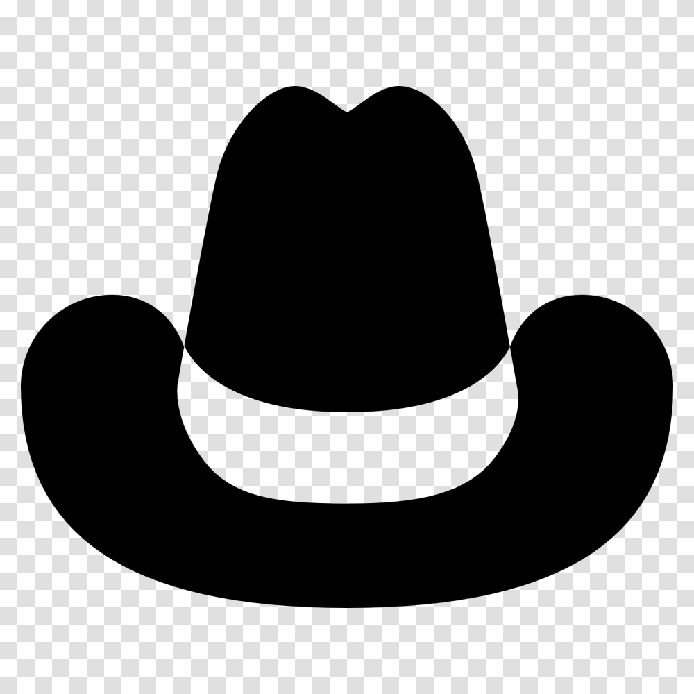 Hat Clipart Black And White, Apparel, Cowboy Hat Transparent Png