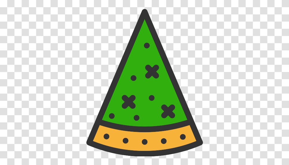 Hat Fun Icon Party Hat, Triangle, Cone, Plant, Clothing Transparent Png