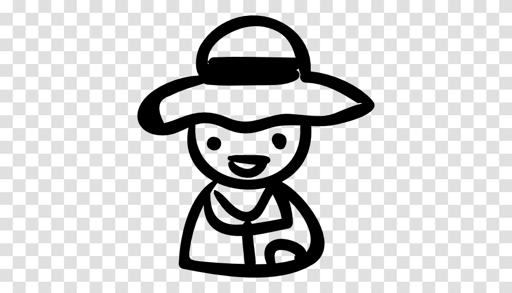 Hat Male Handmade People Happy Person Outlined Man Outline, Gray, World Of Warcraft Transparent Png