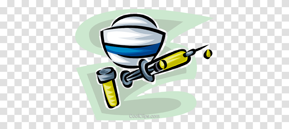 Hat Needle And Medicine Royalty Free Vector Clip Art Graphic Design, Helmet, Clothing, Bottle, Lab Transparent Png