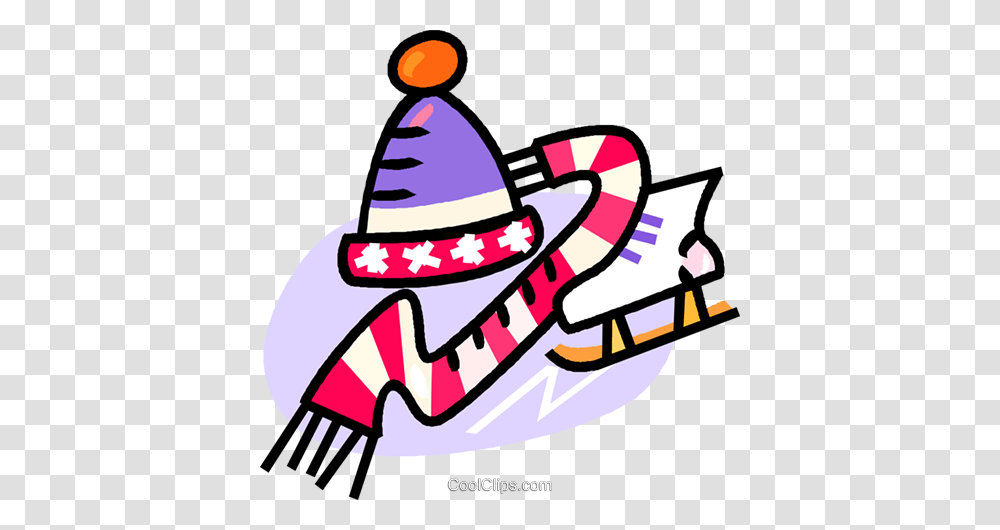 Hat Scarf And Skates Royalty Free Vector Clip Art Illustration, Apparel, Dynamite, Bomb Transparent Png