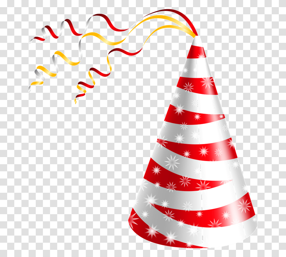 Hat Stripes Birthday Hat Background, Cone, Clothing, Apparel, Ketchup Transparent Png