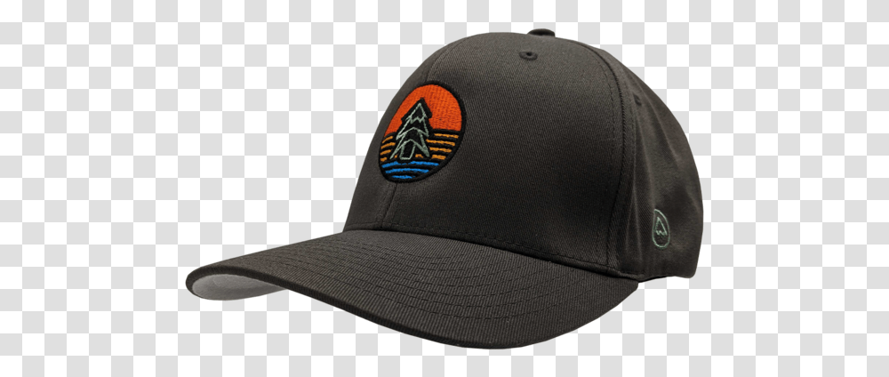 Hat Tree Icon Sunrise Dark Grey Flexfit Structured Cap For Baseball, Clothing, Apparel, Baseball Cap Transparent Png