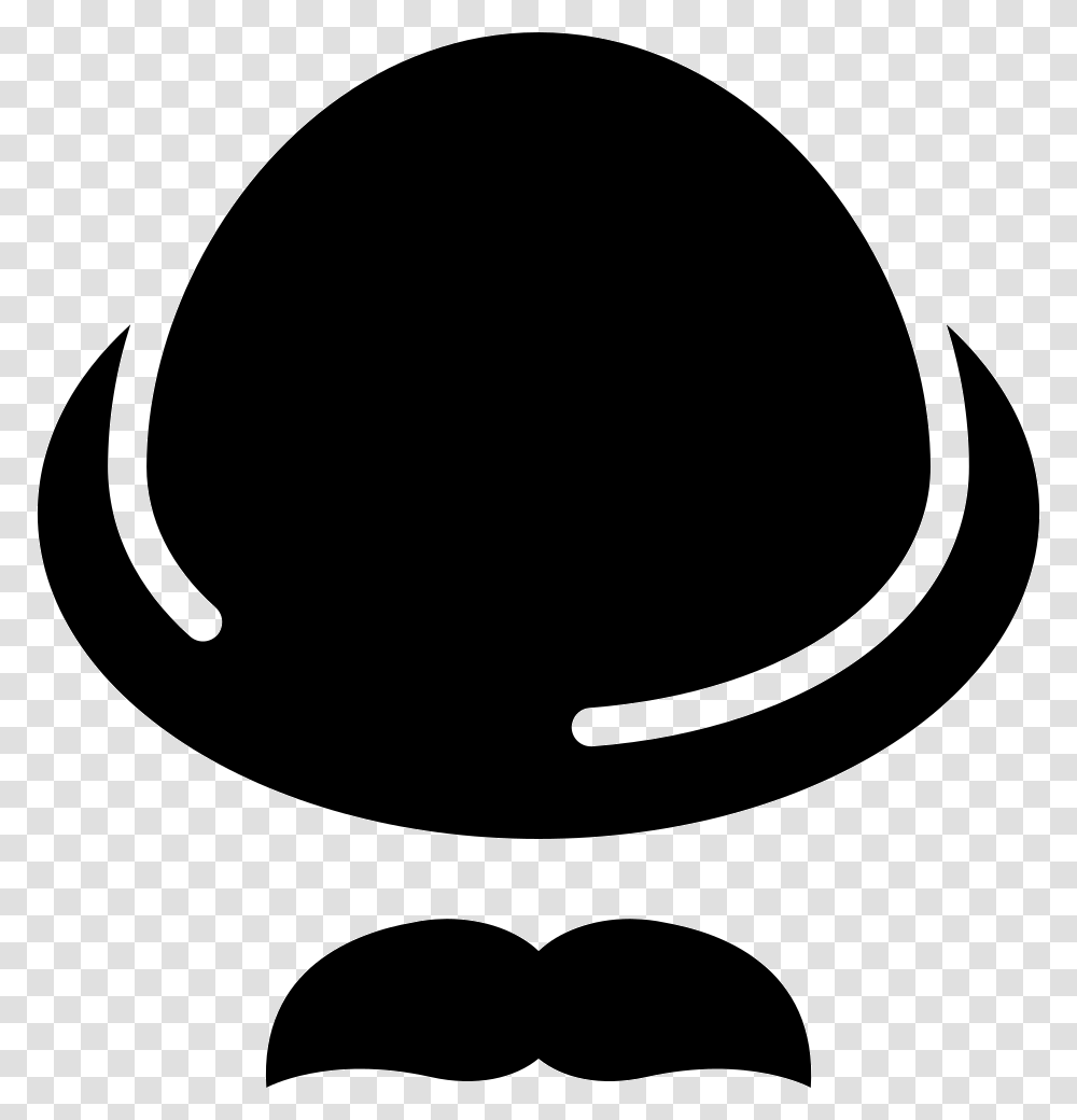 Hat With Mustache Moustache, Stencil, Moon, Outer Space, Night Transparent Png