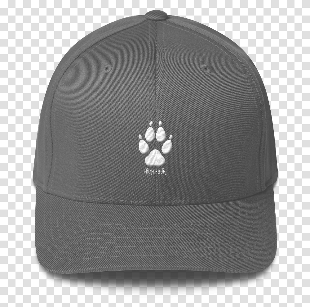 Hat Wolf Paw High Four Flexfit With White Thread Baseball Cap, Clothing, Apparel, Swimwear, Beanie Transparent Png