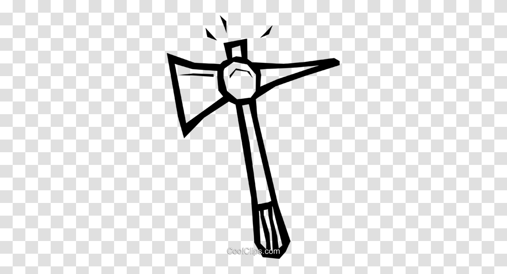 Hatchet Royalty Free Vector Clip Art Illustration, Cross, Utility Pole, Emblem Transparent Png