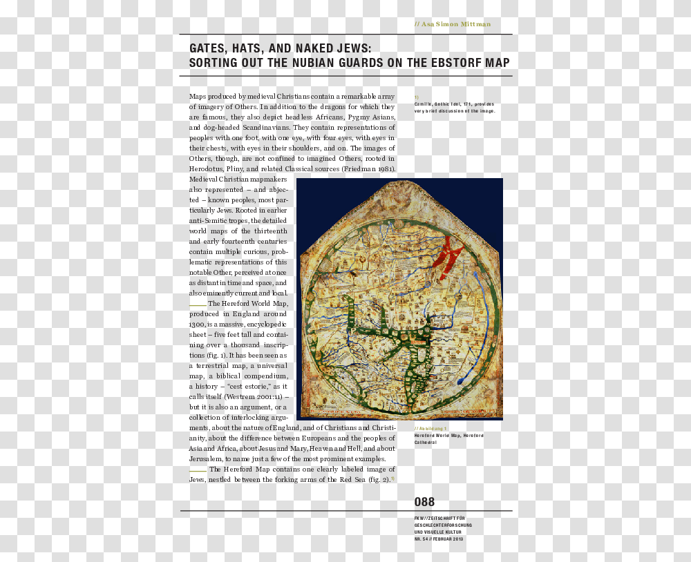 Hats And Naked Jews Hereford Mappa Mundi, Diagram, Plot, Atlas Transparent Png