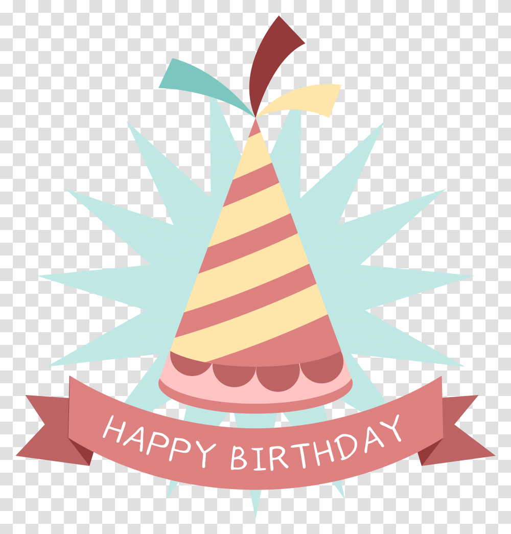 Hats Clipart Celebration Cartoon Birthday Hat, Clothing, Apparel, Party Hat, Cone Transparent Png