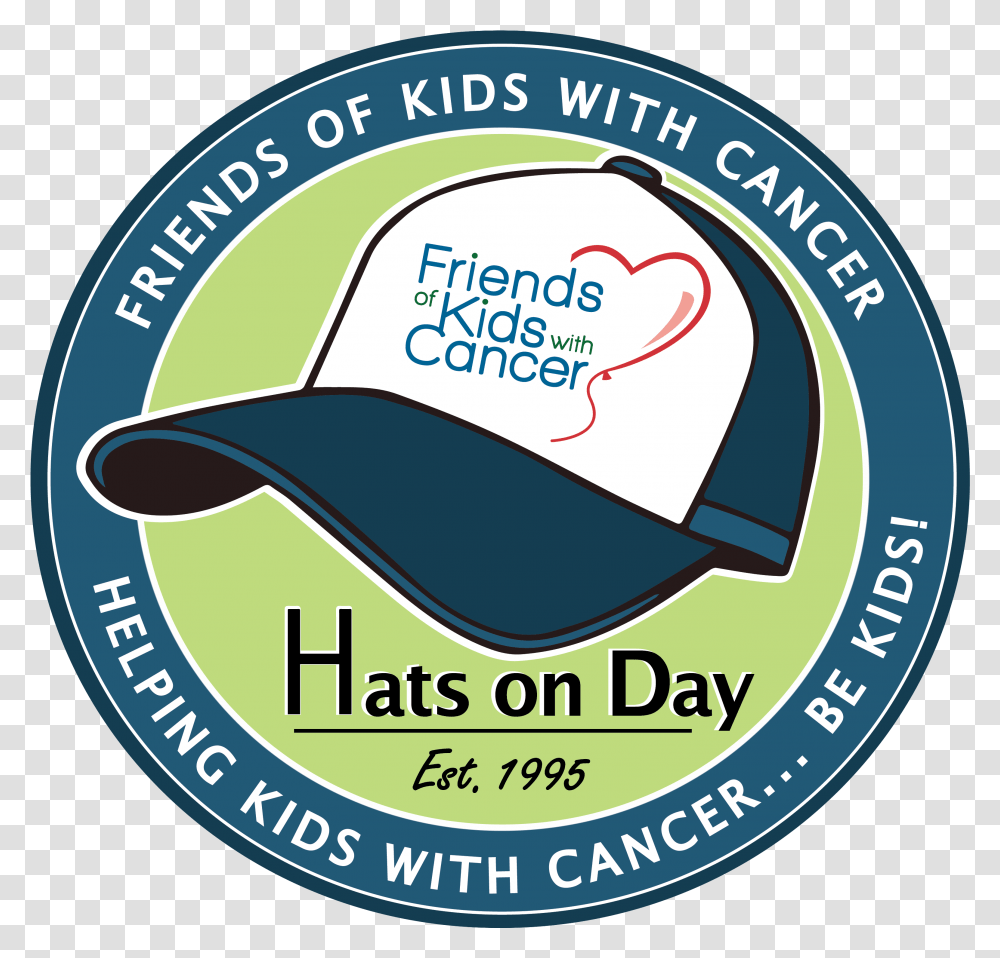 Hats On Day Logo Friends Of Kids With Cancer, Label Transparent Png