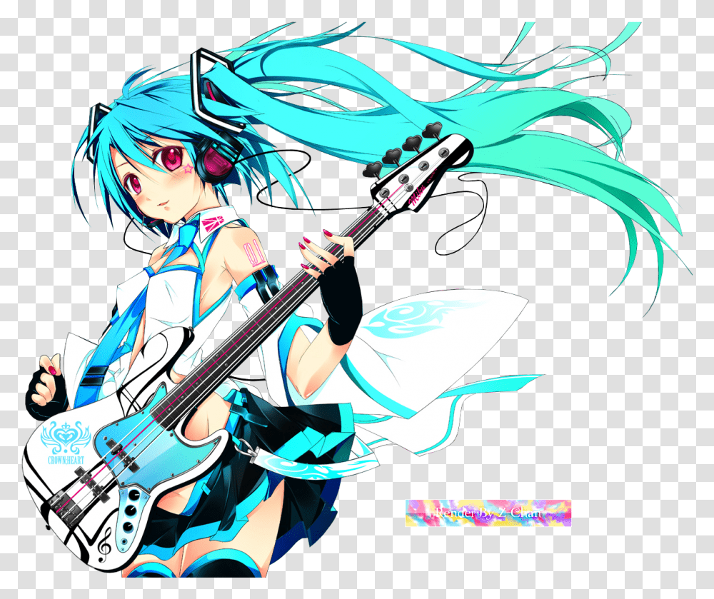 Hatsune Miku Album On Imgur, Manga, Comics, Book, Guitar Transparent Png