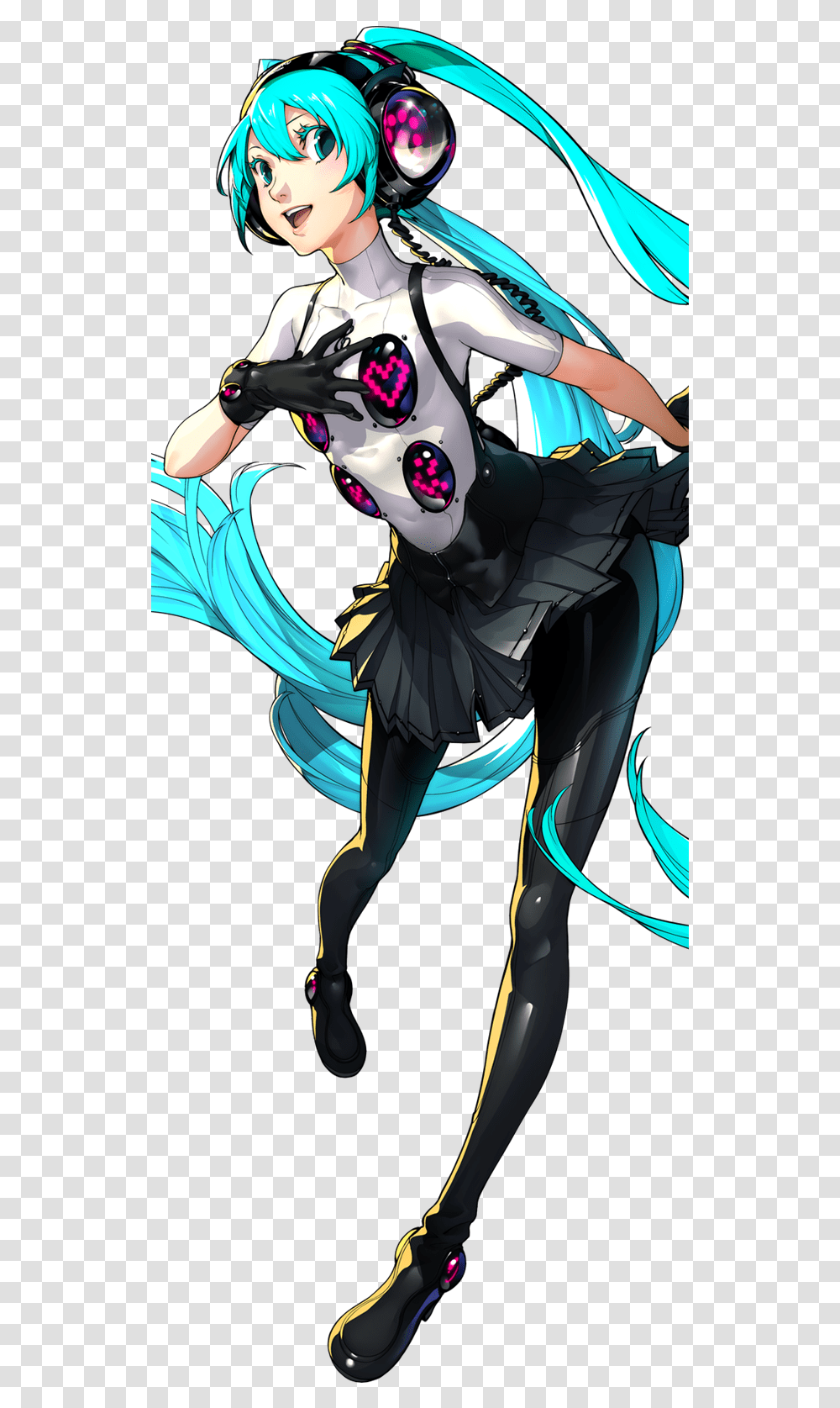 Hatsune Miku Characters P4d Persona 4 Dancing All P4 Dancing All Night Miku, Book, Comics, Manga, Cape Transparent Png