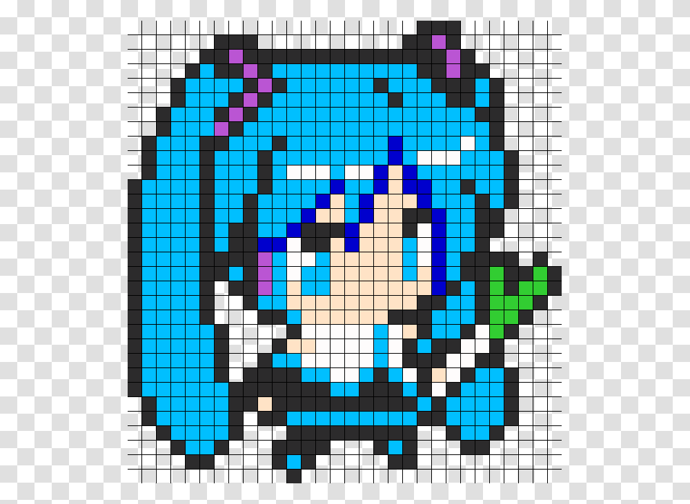 Hatsune Miku Chibi Pixel Art Hatsune Miku, Game, Crossword Puzzle, Rug Transparent Png