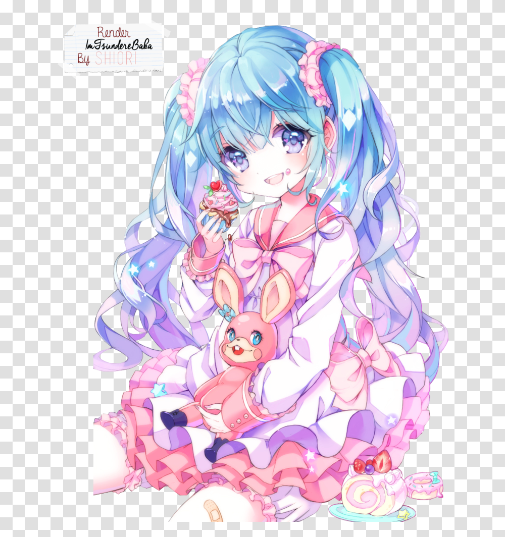 Hatsune Miku Clipart Pink Free Clip Art Stock Chibi Anime Girl Cute Miku, Comics, Book, Manga, Graphics Transparent Png