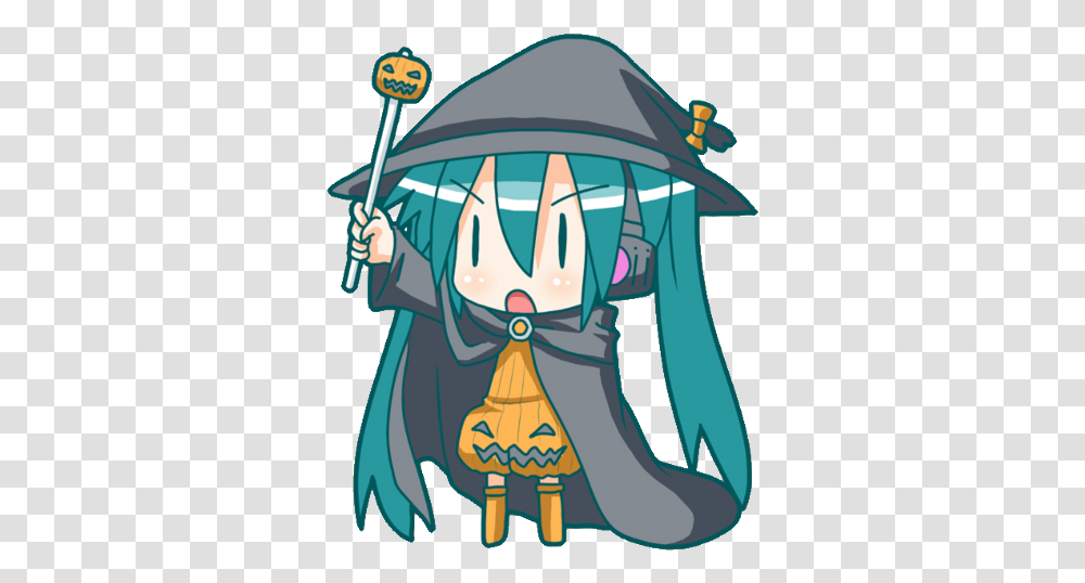 Hatsune Miku Halloween Counter Strike Source Sprays Hatsune Miku Chibi, Book, Comics, Manga, Art Transparent Png