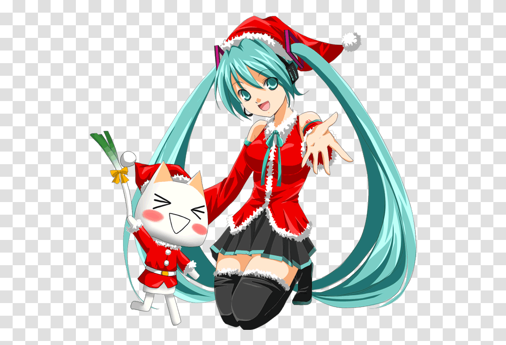 Hatsune Miku Vocaloid Drawn By Sinko Danbooru Hatsune Miku Christmas, Person, Human, Manga, Comics Transparent Png