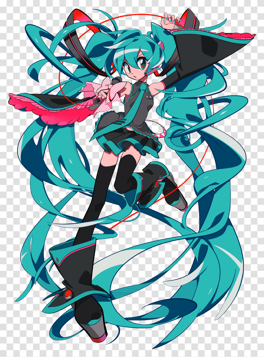 Hatsune Miku Vocaloid Image 2777041 Zerochan Anime Miku Expo 2018 Europe, Graphics, Art, Floral Design, Pattern Transparent Png