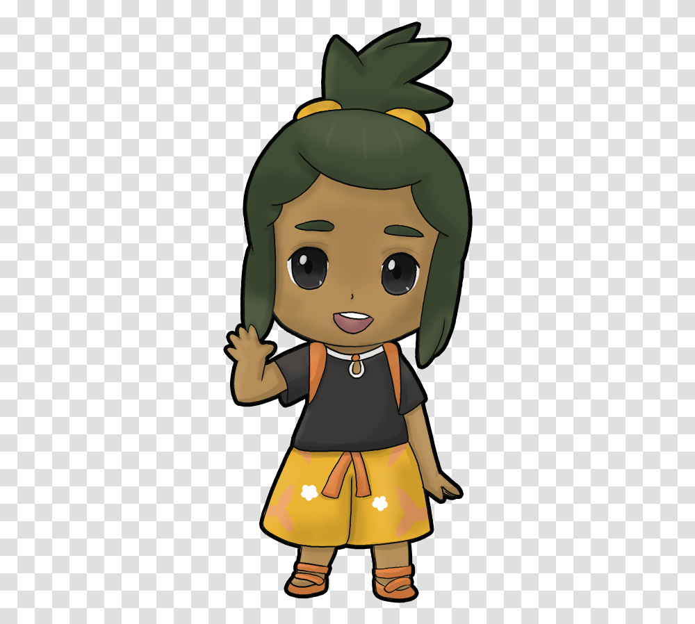 Hau Bab Pokemon Sun And Moon - Steemit Cartoon, Person, Face, Photography, Plant Transparent Png