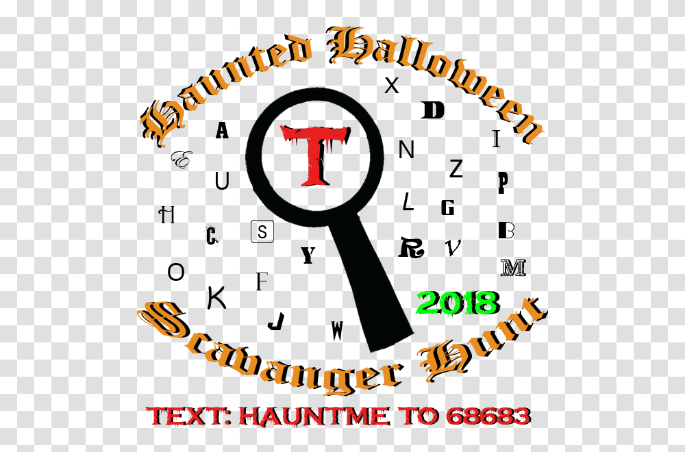 Haunted Halloween Scavenger Hunt Winner Sean Rock, Word, Key, Poster Transparent Png