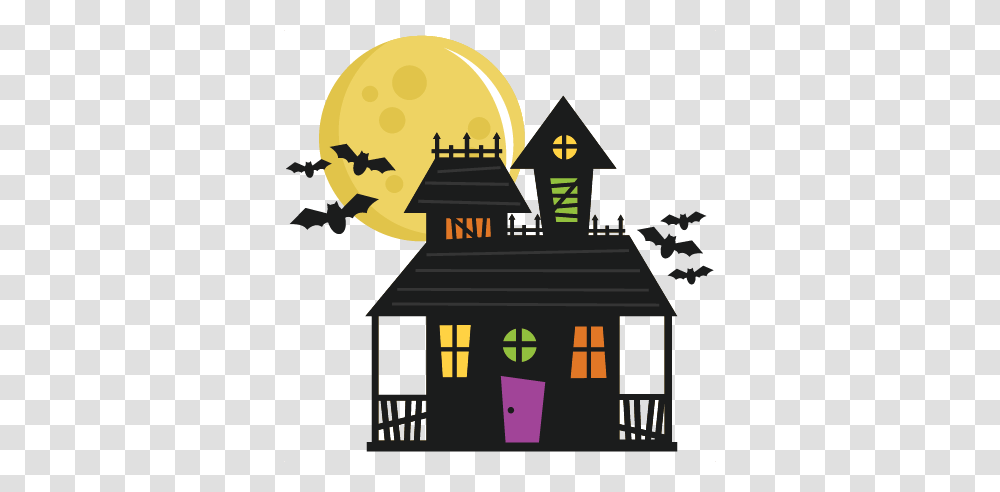 Haunted House Clipart Halloweenhaunted, Silhouette, Bird Feeder Transparent Png